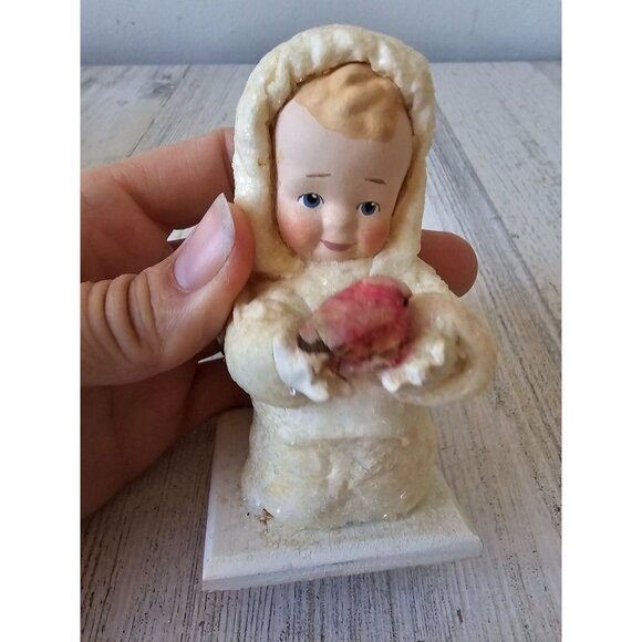 Elaine roesle secret wish snow children Saint Nicholas child bird Cardinal figur - Picture 6 of 7